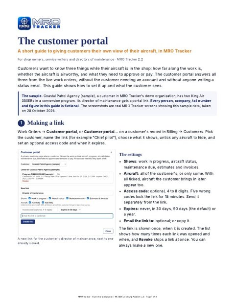 Customer portal guide cover