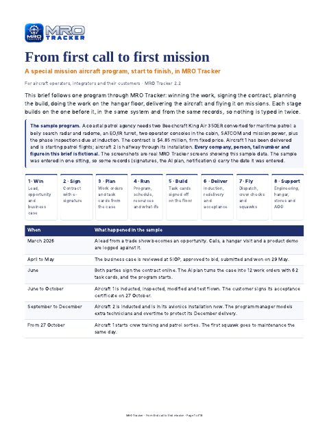 From first call to first mission cover