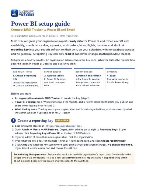 Power BI setup guide cover